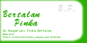 bertalan pinka business card